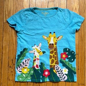Mini Boden lovely top with 3 D flowers 11-12